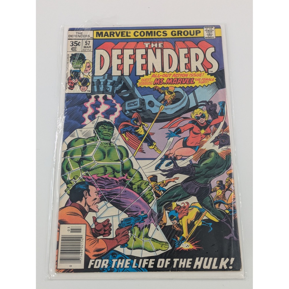 The Defenders #57 Ms. Marvel Hulk Marvel Comics 1978 Vintage Newsstand
